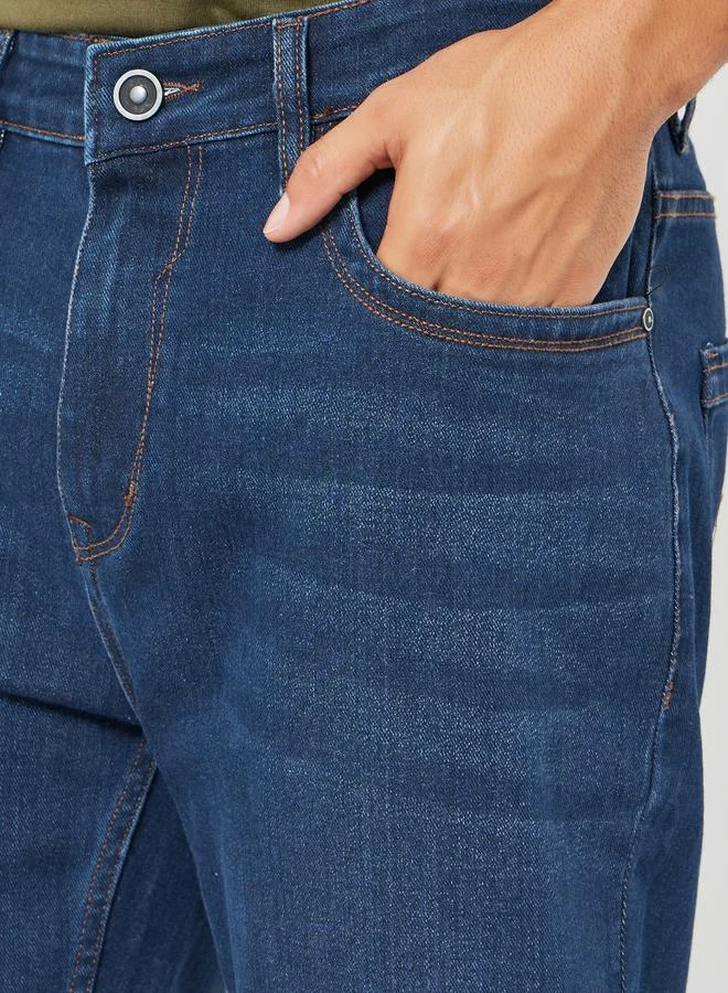 Styli Men Dark Wash Regular Fit Jeans